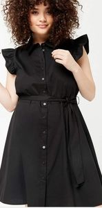 Nwt forever 21 plus size black shirt dress